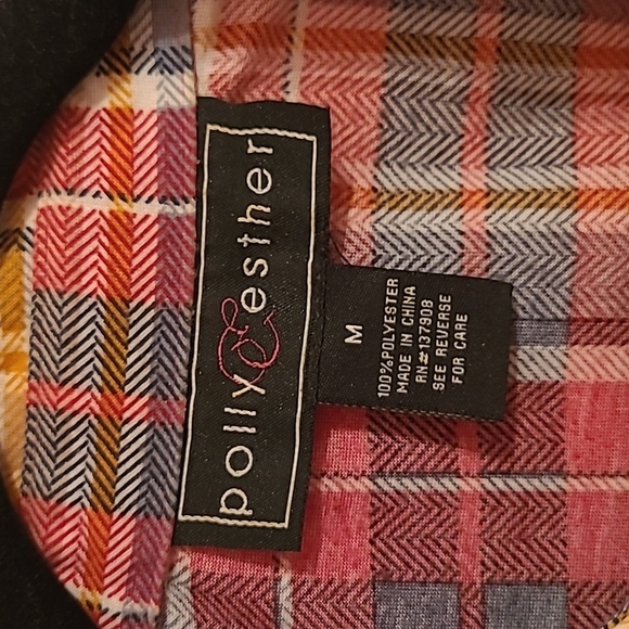 Polly & Esther Plaid blouse - Picture 3 of 5